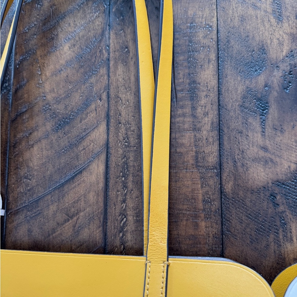 Kate Spade Two-Tone Leather Tote — Light Tan and Mustard - Picture 13 of 16